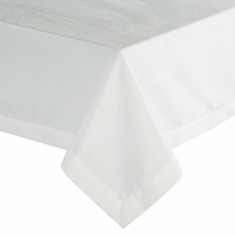 Obrus MELINDA Eurofriany 140 x 180 cm biały welwetowy z ozdobną listwą 1 szt.