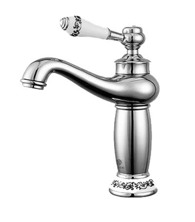 Bateria umywalkowa Lauferi IRENE mosiężna stojąca srebrny chrom retro 1 szt.