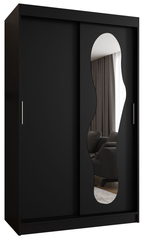 Szafa przesuwna Garderoba Abiks ULTRA 120 czarny mat 1szt.