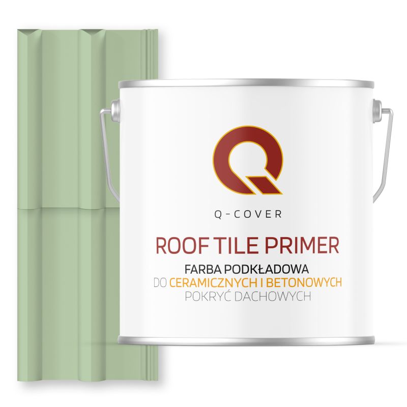 Farba Podkładowa do Dachów Ceramicznych i Betonowych Pokryć Dachowych Q-Cover Zielony pastelowy RAL6019 5L