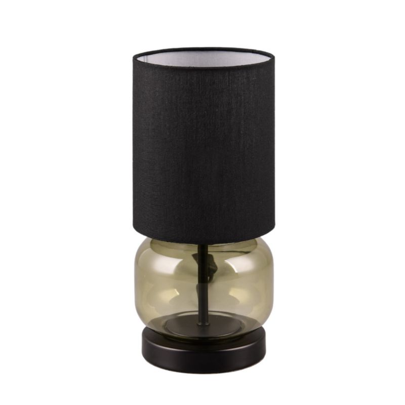 Lampka stołowa Trio Elio czarno-zielona 1 x E27 x 40W IP20 wym: 28.5 x 13.5 x 13.5 cm szkło - 1 szt.