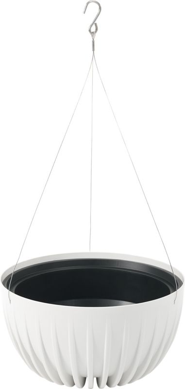 Doniczka wisząca Lamela MIRA donica 30cm biała 1 szt.