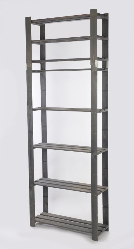 Regał drewniany MODO24 impregnacja szara 220x80x28 cm pojemny eko 1 szt.