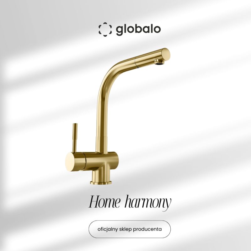 Bateria kuchenna z wyciąganą wylewką GLOBALO Lobio Gold Mat 1.1 1 szt.