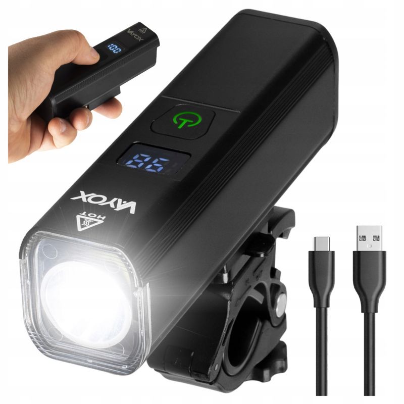 Lampka rowerowa przednia Vayox VA0071 powerbank USB-C 1300lm 1 szt.