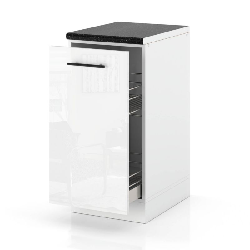 Szafka Kuchenna Hurtownia-Mebli Stojąca Cargo D40 CARGO sPremium 40cm Biały Mat Biały Połysk 40x52x85 cm 1szt.