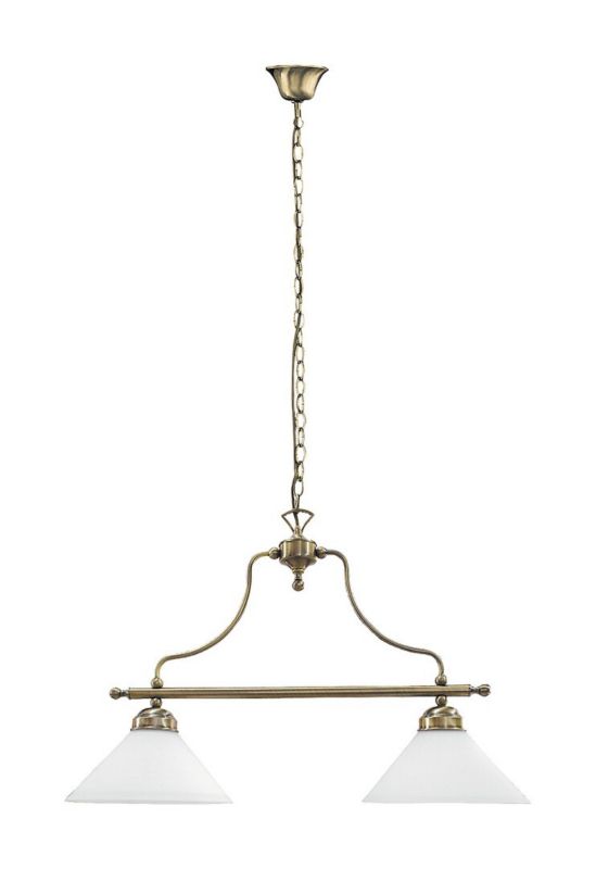Lampa wisząca Rabalux Marian 7075 brązowo-biała styl klasyczny 2xE27 x 60W 1 szt.