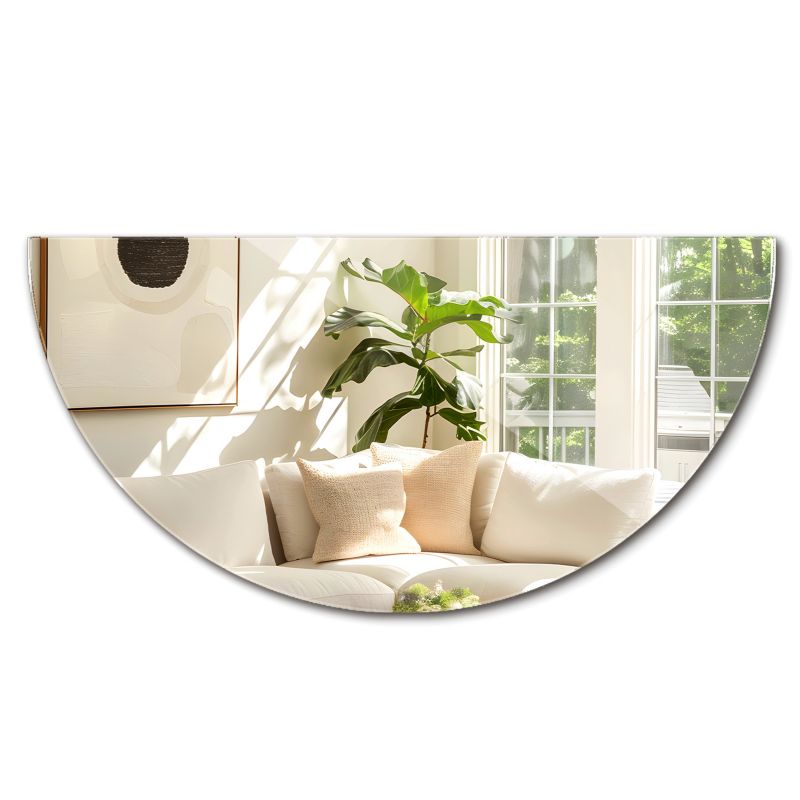 Lustro Półokrągłe ArtPrintCave 30 x 60 cm Wiszące do Salonu Dekoracyjne 1 szt.