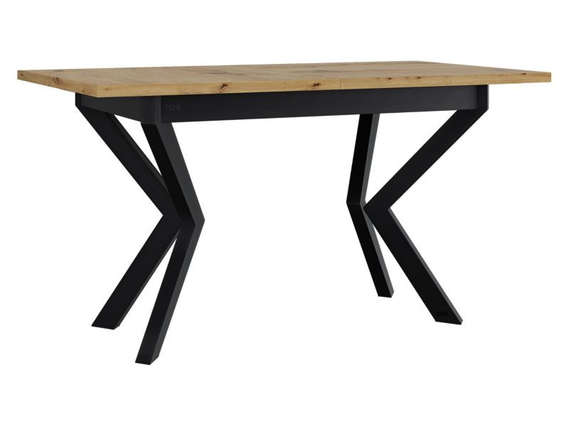 Stół rozkładany MIRJAN 24 Ikon IV 80x140/180 dąb artisan + czarny metal 1 szt.