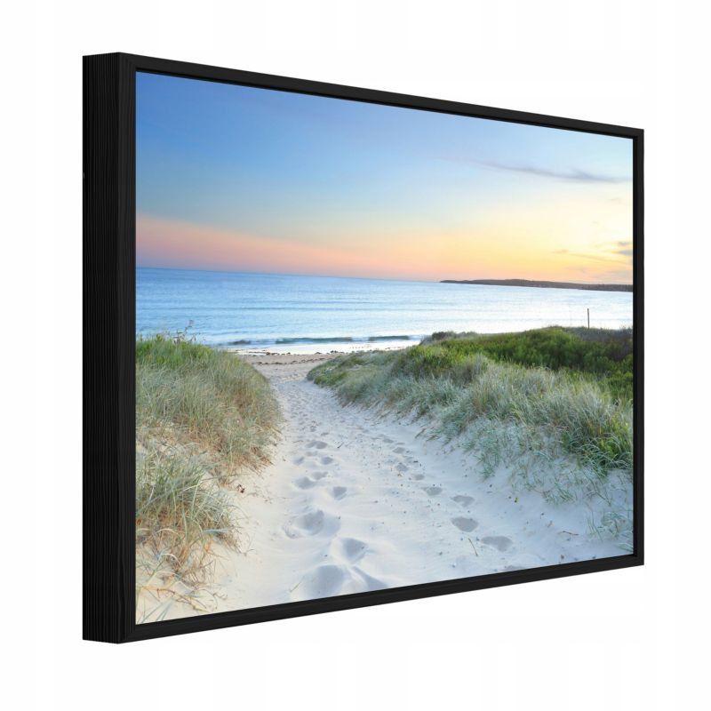 Obraz W Ramie WALLARENA Do Sypialni Salonu Na Płótnie Plaża Natura Morze Niebieski 60x40 cm PPR14735O4 1 szt.