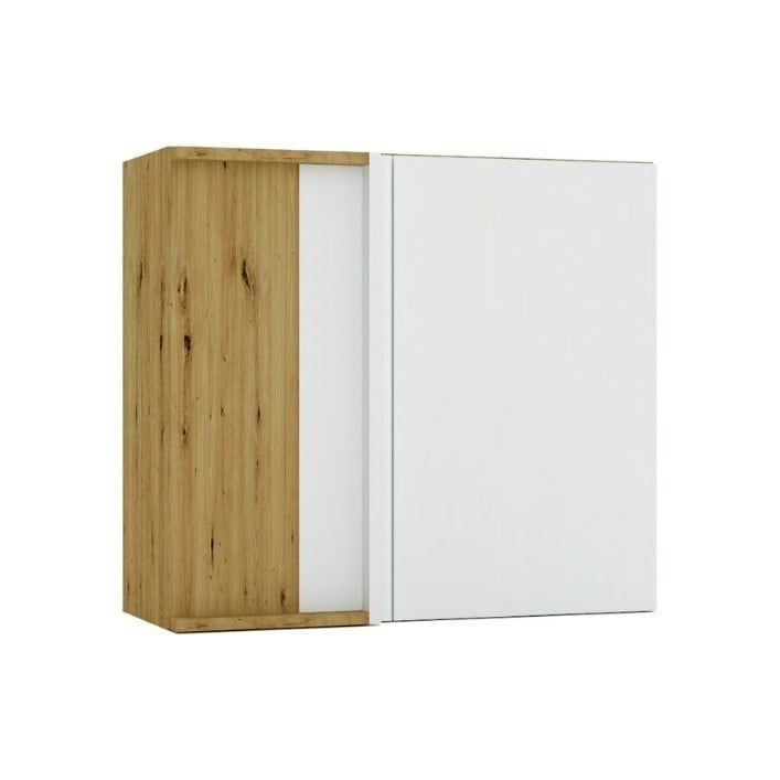 Szafka kuchenna narożna Stolkar ISABEL WNP80 P/L szary mat/dąb artisan 1 szt