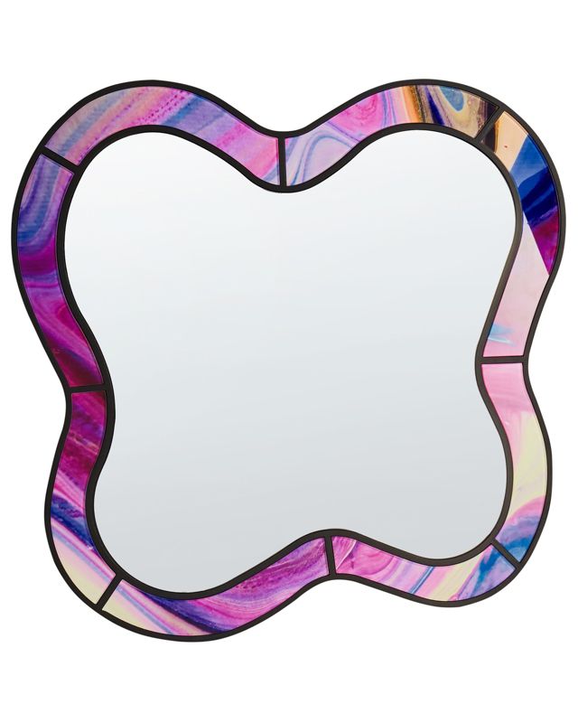 Lustro ścienne Pulnoy 72 cm 80 cm Różowy 1 szt.