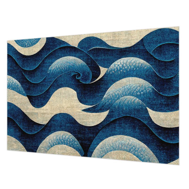 Tapeta Ścienna Flizelinowa Tulup 152x104 cm Niebieskie Fale Do Salonu, Do Sypialni, Do Biura 1 szt.