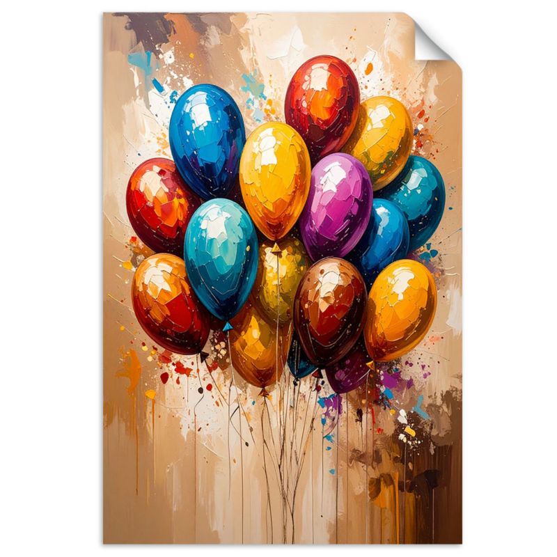 Naklejka na ścianę Feeby Kolorowe Balony Abstrakcja 60x90cm 1szt
