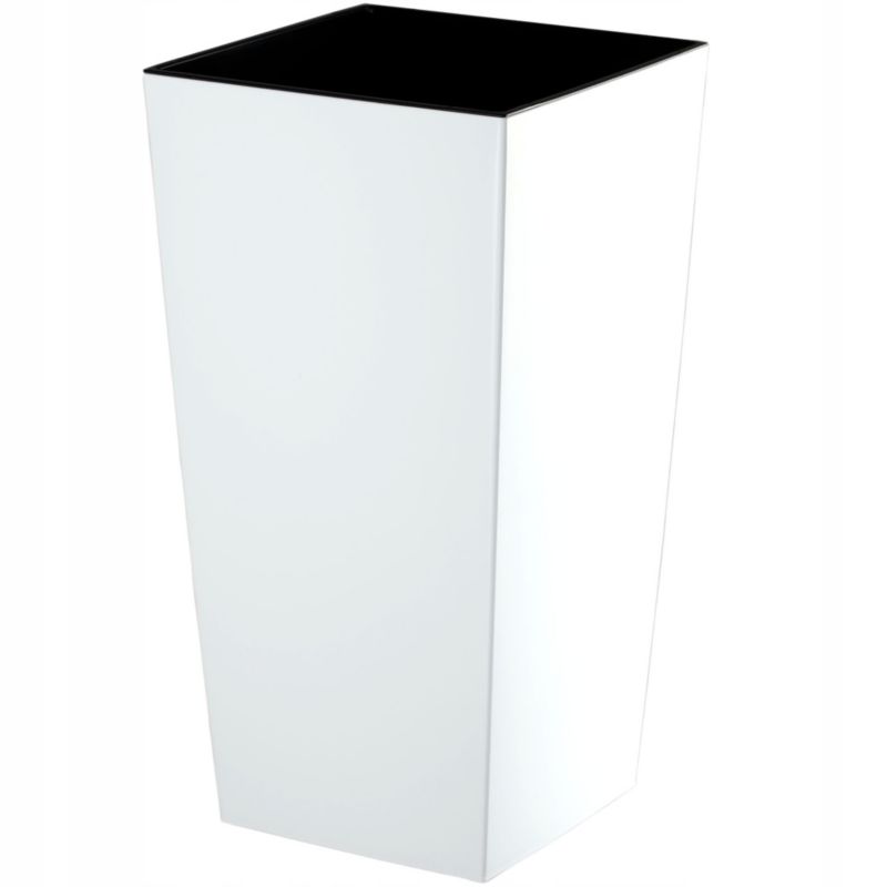 Donica KADAX + Wkład 18x36cm Wysoka Biała Połysk 1szt.