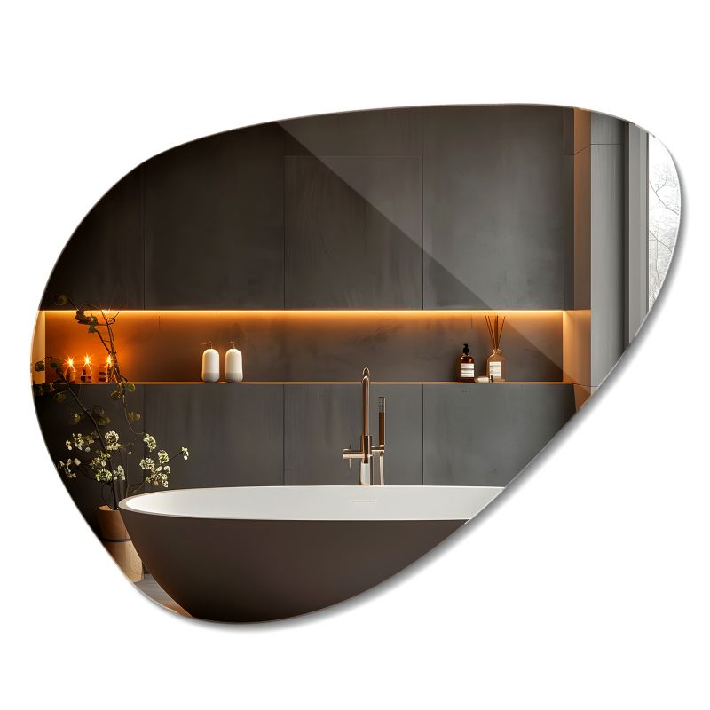 Lustro Dekoracyjne ArtPrintCave 58 x 58 cm Styl Loftowy, Idealne do Pokoju Dziennego lub Przedpokoju 1 szt.