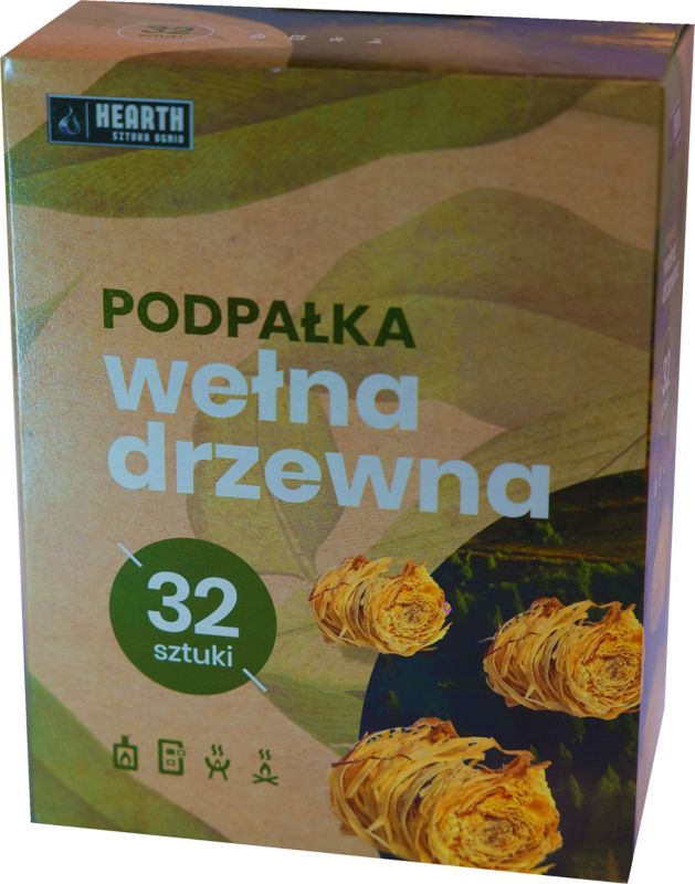 Rozpałka ekologiczna Hearth wełna drzewna