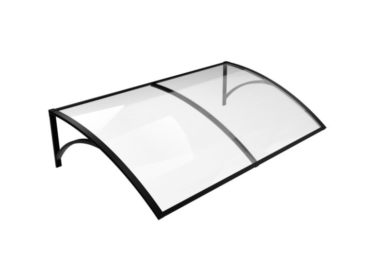 Daszek aluminiowy modułowy Scala Plastics 140x80 grafit 7016, płyta komorowa przezroczysta 1 szt.