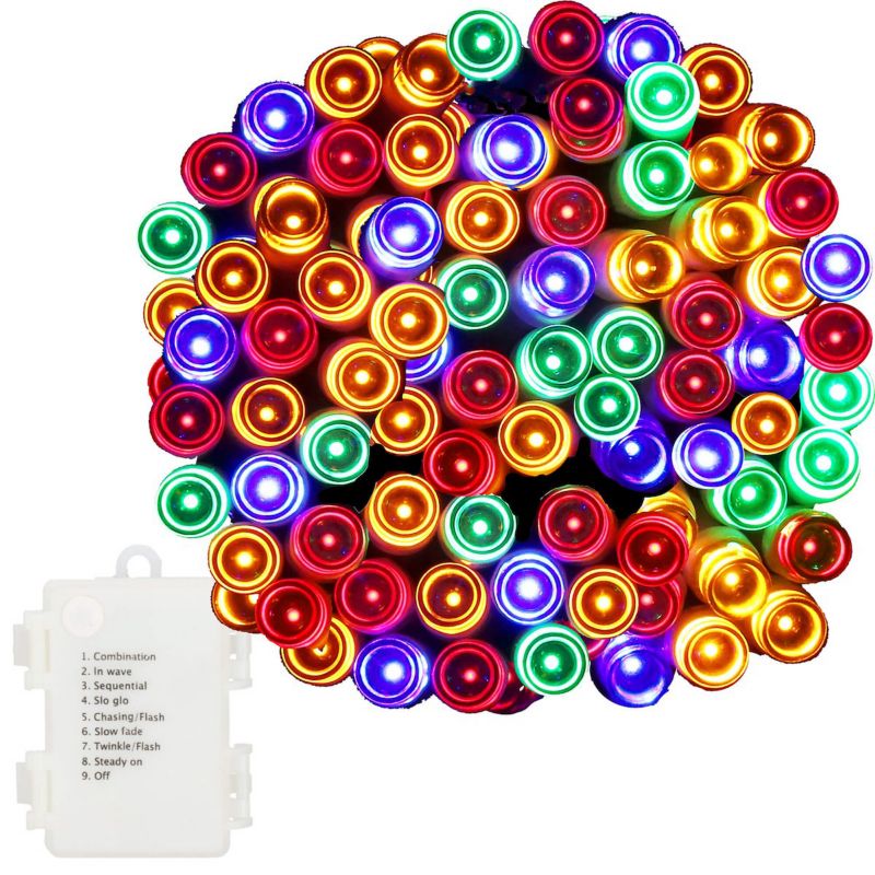 Lampki choinkowe Springos 120 Led multikolor z programatorem na baterie 1 szt.