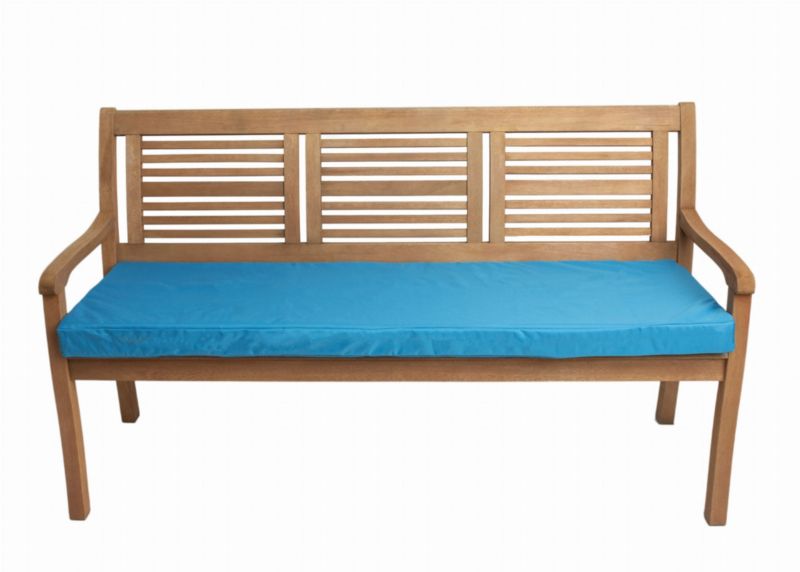 Poduszka ogrodowa na ławkę, Setgarden, 130x60x7cm, niebieska poduszka na siedzisko zdejmowany pokrowiec, Flat 1szt