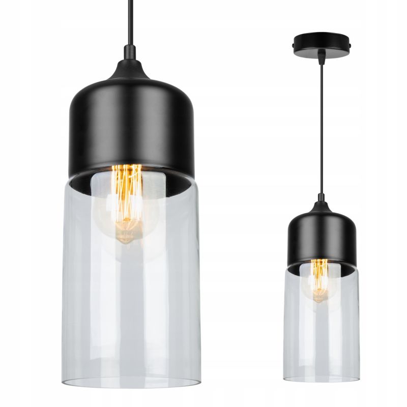 Lampa sufitowa wisząca Light Home LH Oslo 1x E27 60W tuba bezbarwny 1szt.