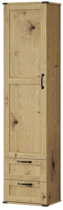 Regał zamykany Matkam stojący 180cm szafa dąb artisan 1 szt.