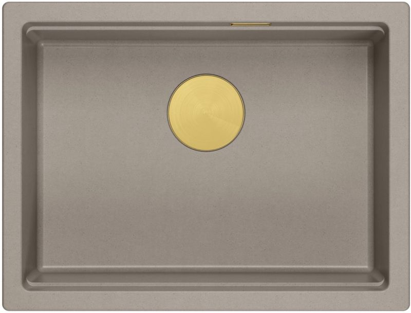 Zlewozmywak Quadron Logan 56x45 cm GraniteQ beżowy, wpuszczany lub podwieszany, 1 szt.
