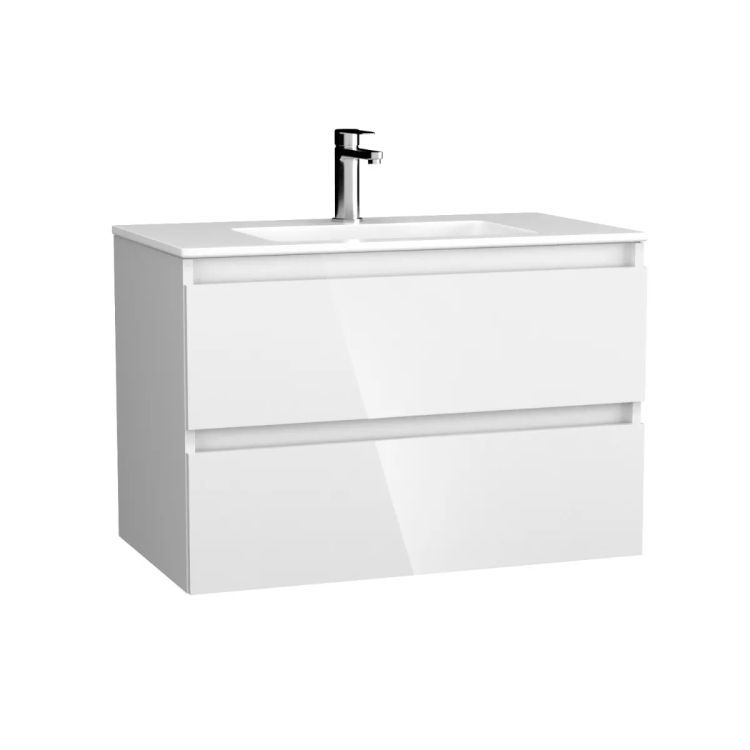 Szafka pod umywalkę KROFAM ARCO 80 cm biały połysk 1 szt.