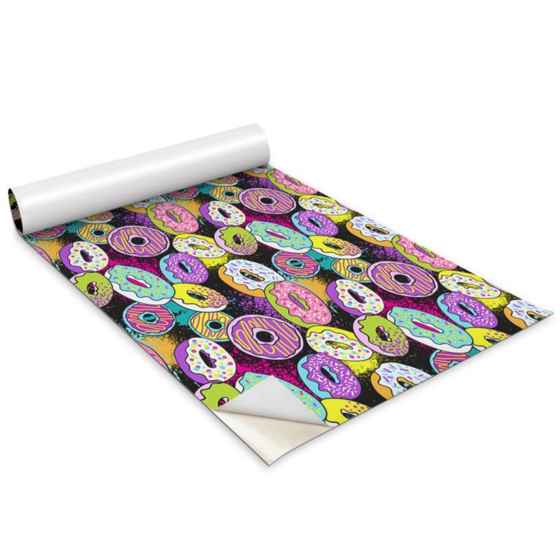 Okleina Meblowa Do Sypialni I Garderoby Wallfluent 100x50 cm Kolorowe Donaty Okleina Na Biurko I Regał 1 rol.