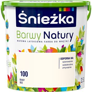 Farba Śnieżka Barwy Natury biały bez 2,5 l