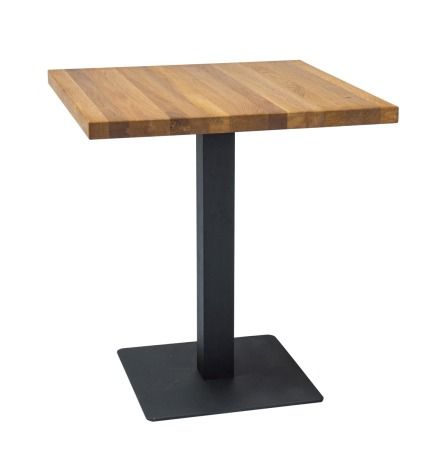 Stół Signal PURO 60x60 dąb naturalna okleina/czarny 1 szt