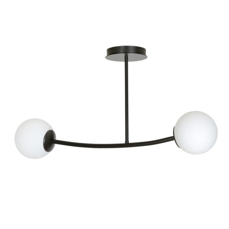 Lampa sufitowa Emibig Halldor czarno-biała wym: 41 x 81 cm 2xE14 x 40W 1 szt.