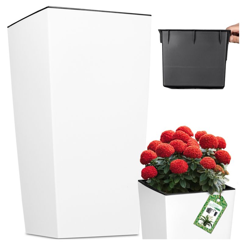 Doniczka Deco4Home donica biała matowa 37,5cm 1 szt.