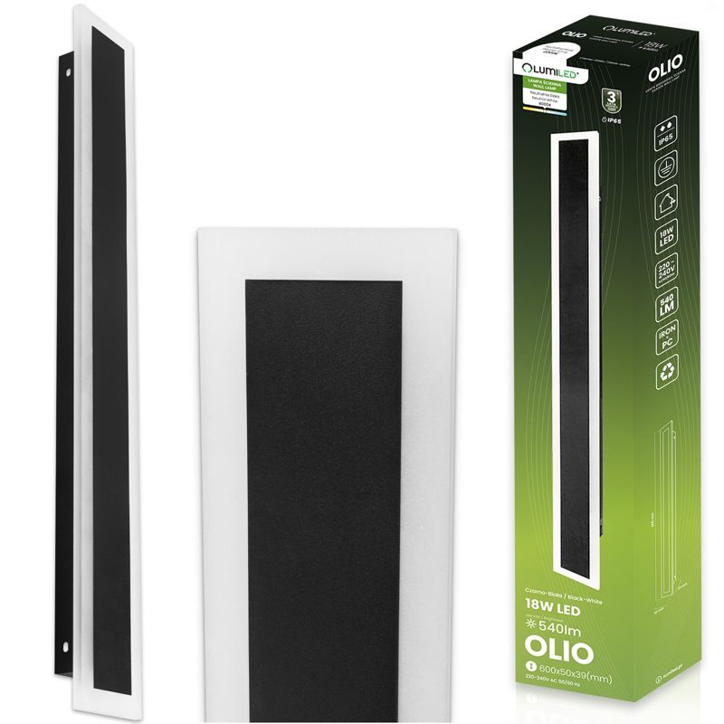 Lampa Ogrodowa Lumiled LED Natynkowa Kinkiet Elewacyjny Ścienny 18W 4000K 60cm IP65 1 szt.