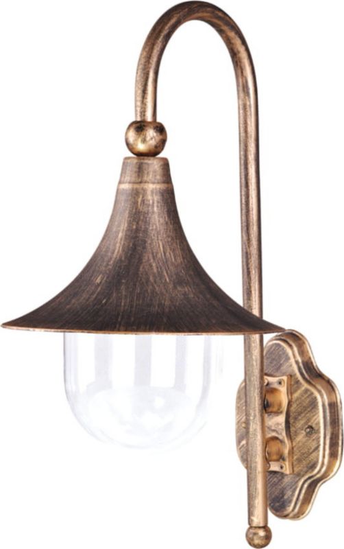 Kinkiet ścienny zewnętrzny Kaja Boston złoty 1 x E27 x 60W IP44 wym: 52 x 26 x 37 cm - 1 szt.