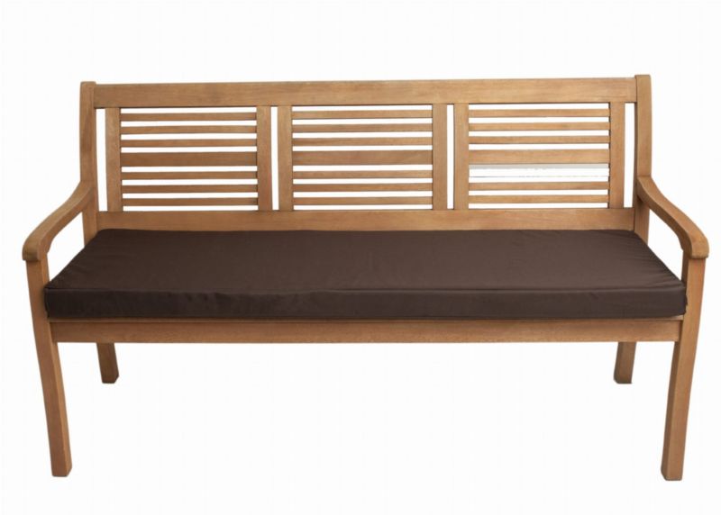 Poduszka ogrodowa na ławkę, Setgarden, 140x50x7cm, brązowa poduszka na siedzisko zdejmowany pokrowiec, Flat 1szt