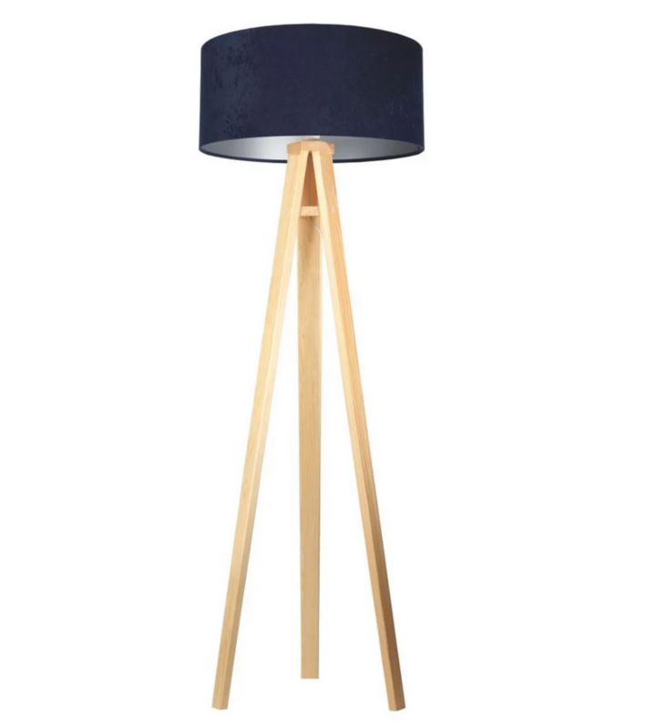 Lampa Bps Koncept stojąca HOME 50 granatowa/srebrna/sosna 1 szt