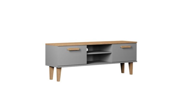 Szafka RTV Kocot Meble DENVER 120 szara/hikora 1 szt.