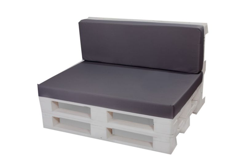 Poduszka ogrodowa na paletę,Setgarden, 120x50x50cm, Antracytowa poduszka zdejmowane pokrowce, Flat 1szt