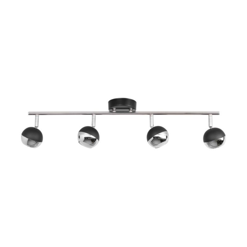 Lampa Sufitowa SPOT Light 4xGU10 50W Chrom i Czerń w Klasycznym Połączeniu od Polskiego Producenta, 1 szt.