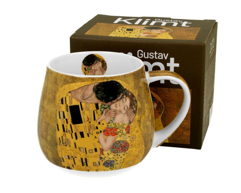 Kubek Baryłka Klimt The kiss DUO porcelanowy z obrazem 430 ml 1 szt.