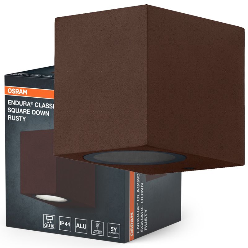 Kinkiet Ogrodowy Osram Lampa Elewacyjna GU10 Brązowa IP44 1 szt.