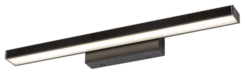 Kinkiet ścienny Rabalux John czarny matowy-biały nad lustro LED 12W 3000K 930lm IP44 wym: 6,5 x 48,6 x 7 cm - 1 szt.