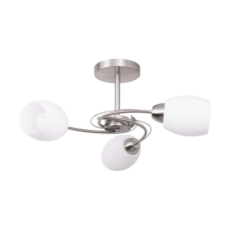 Lampa Sufitowa SPOT Light 3xE27 Max.60W Eleganckie Połączenie Satyny i Bieli od Polskiego Producenta, 1 szt.