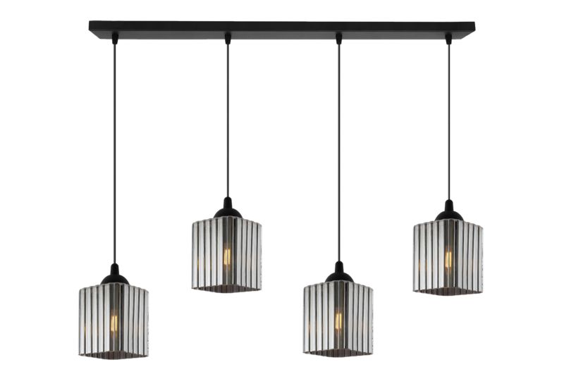 Lampa sufitowa wisząca Light Home LH Costa 4x E27 60W czarny/grafitowy 1szt.