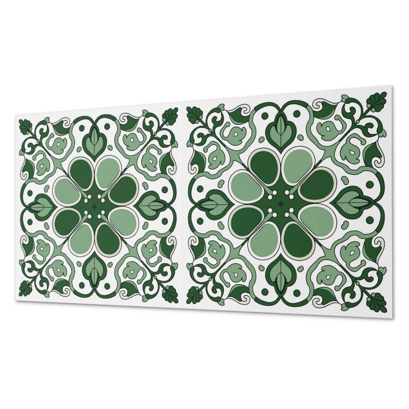 Ścienne Kafelki PCV ArtPrintCave 40x20 cm Wzór roślinny z liśćmi 10 szt.