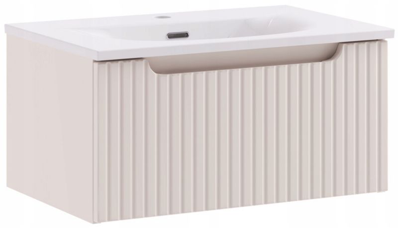 Szafka pod umywalkę Furnidea 60 cm kaszmir z umywalką Nova Kaszmir 1 szt.