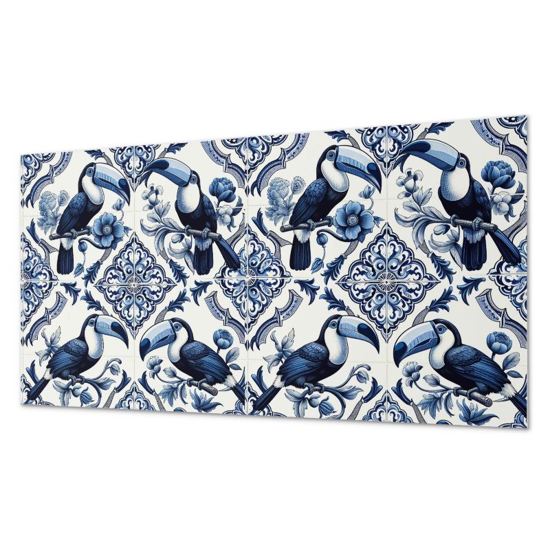 Panel Winylowy Ścienny ArtPrintCave 120x60 cm Tukan na dekoracyjnych płytkach 1 szt.