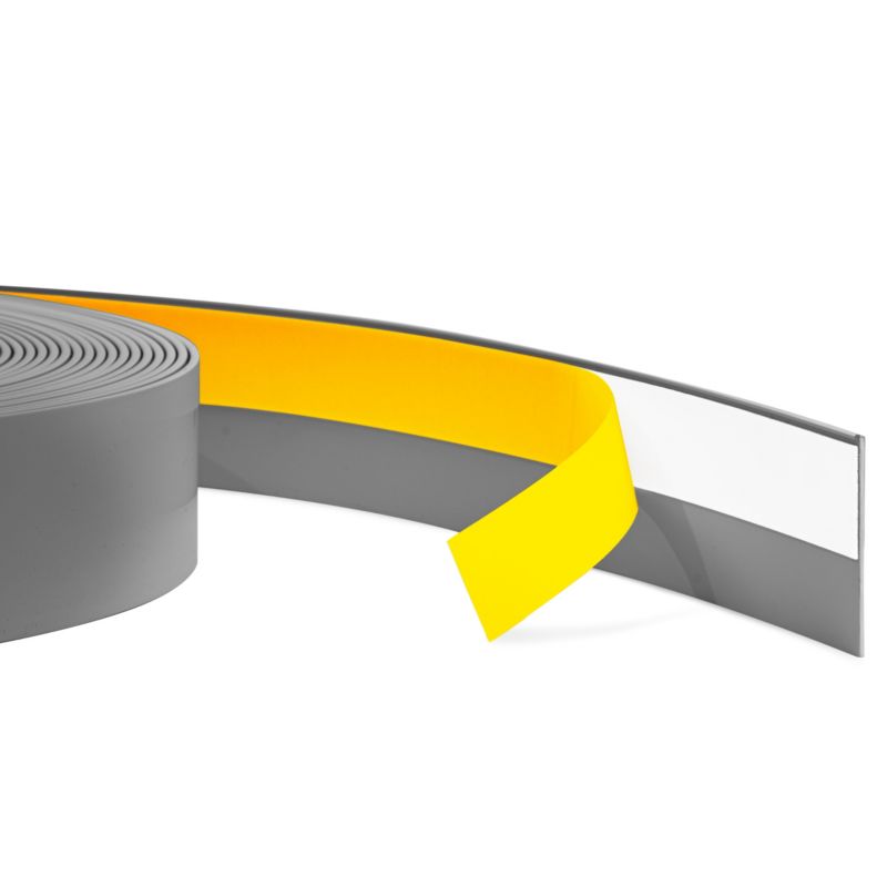 Listwa maskująca PCV 30 mm okienna, samoprzylepny płaskownik wykończeniowy do okien ozdobny, antracyt, 10 m