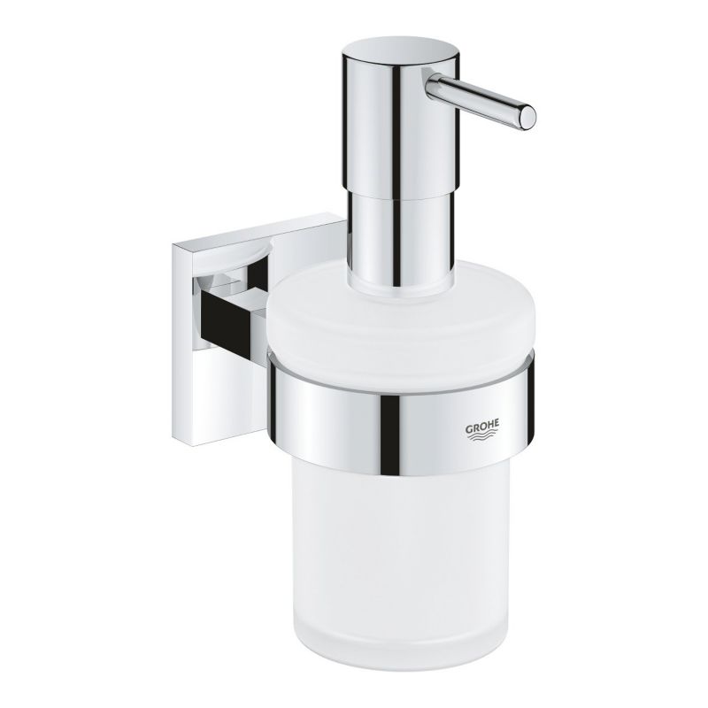 Dozownik do mydła Grohe Start Cube 160 ml chrom szkło/metal montaż przyklejany/ przykręcany 1 szt.